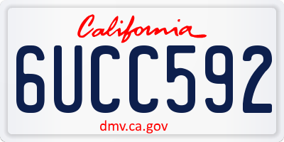 CA license plate 6UCC592