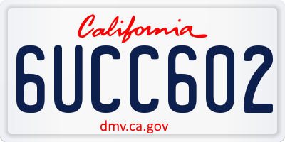CA license plate 6UCC602