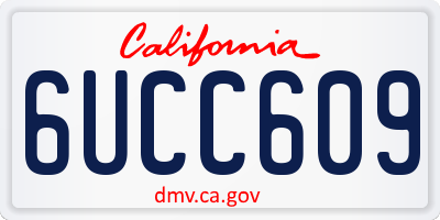 CA license plate 6UCC609