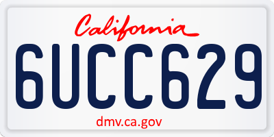 CA license plate 6UCC629