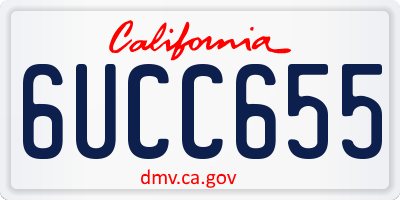 CA license plate 6UCC655