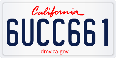 CA license plate 6UCC661