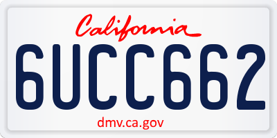 CA license plate 6UCC662