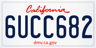 CA license plate 6UCC682