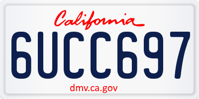 CA license plate 6UCC697