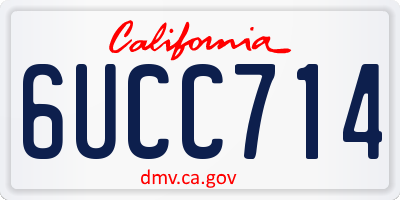 CA license plate 6UCC714