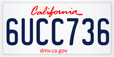 CA license plate 6UCC736
