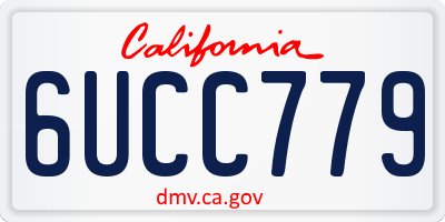 CA license plate 6UCC779