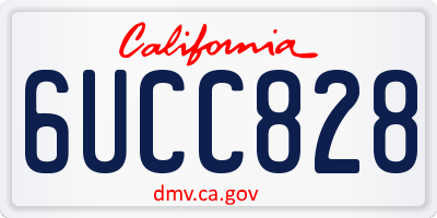 CA license plate 6UCC828
