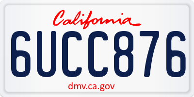 CA license plate 6UCC876