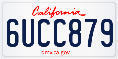 CA license plate 6UCC879