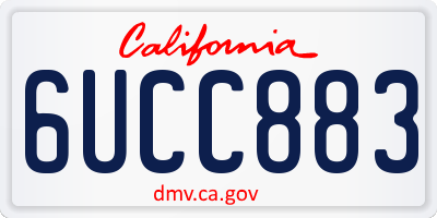 CA license plate 6UCC883