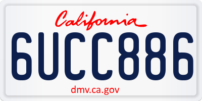 CA license plate 6UCC886