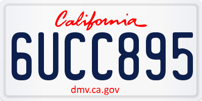 CA license plate 6UCC895