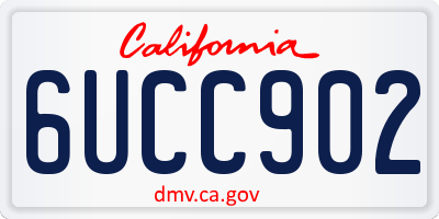 CA license plate 6UCC902