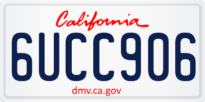 CA license plate 6UCC906