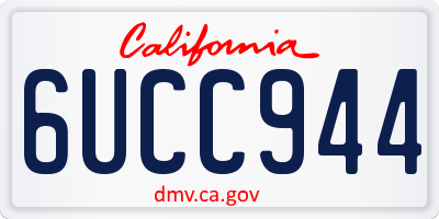 CA license plate 6UCC944