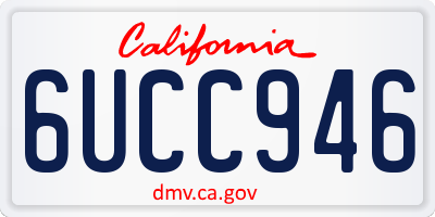 CA license plate 6UCC946