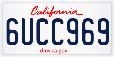 CA license plate 6UCC969