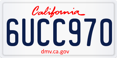 CA license plate 6UCC970