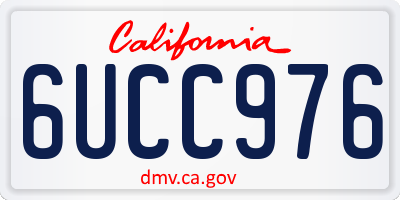 CA license plate 6UCC976