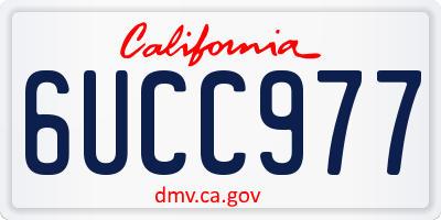 CA license plate 6UCC977