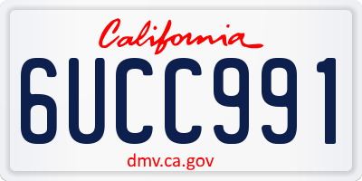 CA license plate 6UCC991