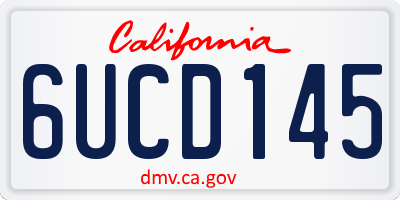 CA license plate 6UCD145