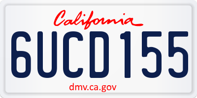 CA license plate 6UCD155
