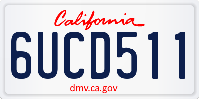 CA license plate 6UCD511