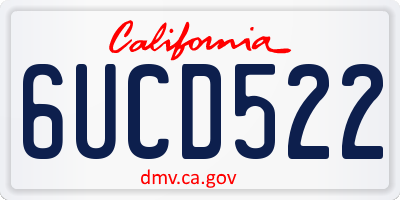 CA license plate 6UCD522