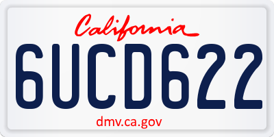 CA license plate 6UCD622