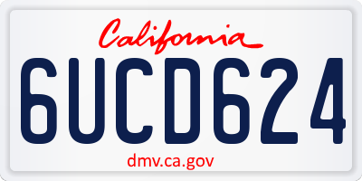 CA license plate 6UCD624