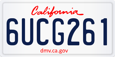 CA license plate 6UCG261