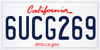 CA license plate 6UCG269
