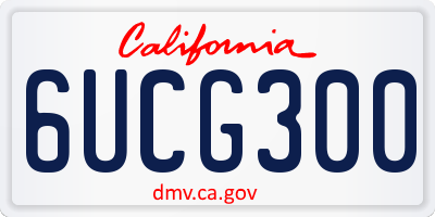 CA license plate 6UCG300
