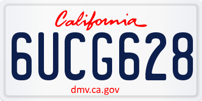 CA license plate 6UCG628