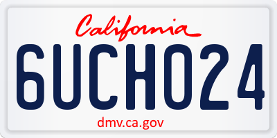 CA license plate 6UCH024