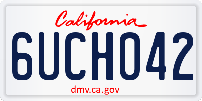 CA license plate 6UCH042