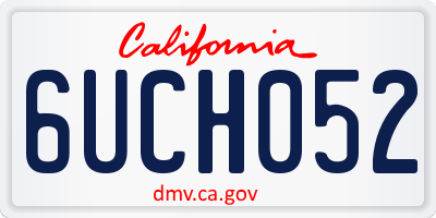 CA license plate 6UCH052