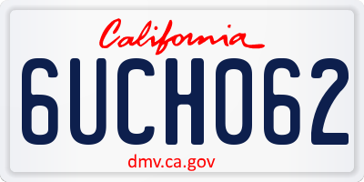 CA license plate 6UCH062