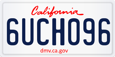 CA license plate 6UCH096