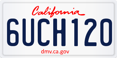 CA license plate 6UCH120