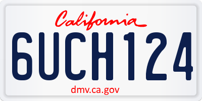 CA license plate 6UCH124