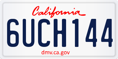CA license plate 6UCH144