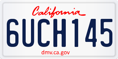 CA license plate 6UCH145