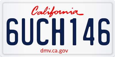 CA license plate 6UCH146