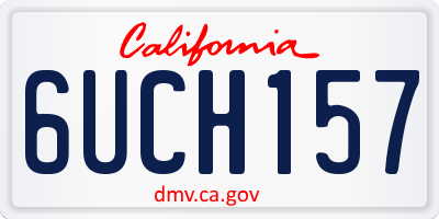 CA license plate 6UCH157