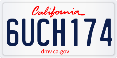CA license plate 6UCH174