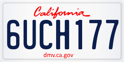 CA license plate 6UCH177